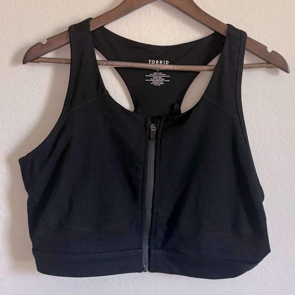 torrid Other - Torrid Black Low Impact Wireless Zip Front Sports Bra Size 2X